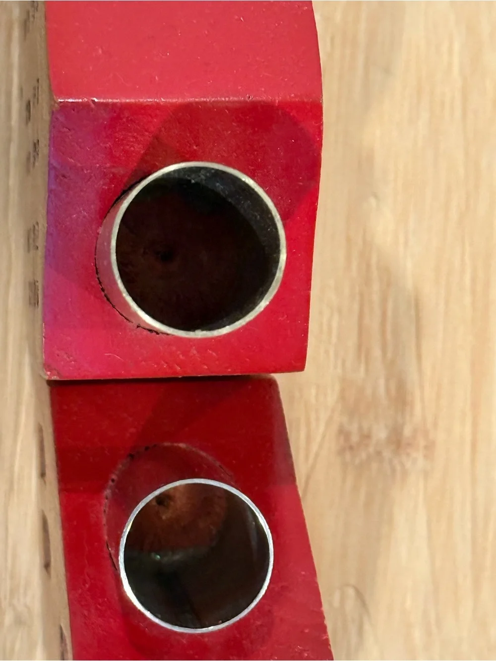 Vintage Set of 2 Wooden House Candleholders Cottagecore Decor Cabin Fall Winter